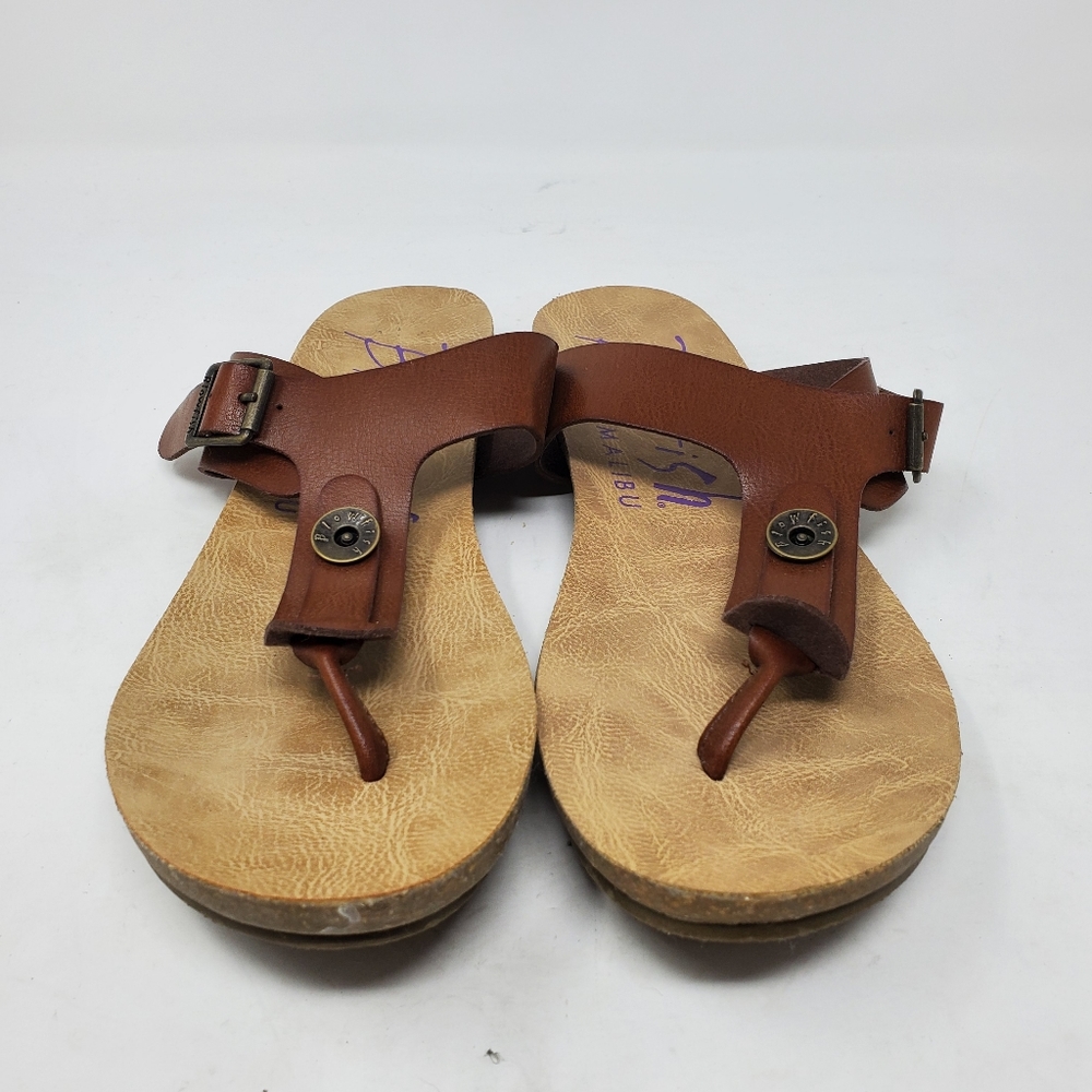 BLOWFISH T-Strap Thong Vegan Leather Sandals Size 9.5
